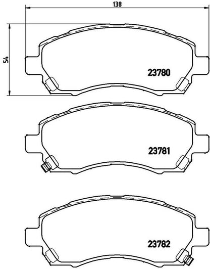 brembo BLACK PAD スバル レガシィツーリングワゴン BGA 1996/06〜1998/06 フロント左右セット P78 009