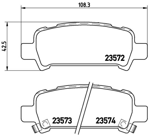 brembo BLACK PAD スバル インプレッサ GGA 2000/08〜2002/10 リア左右セット P78 011