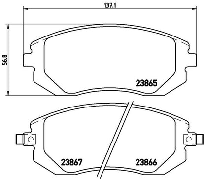 brembo XTRA PAD スバル レガシィセダン/レガシィB4 BL5 2003/06〜2009/05 フロント左右セット P78 013X