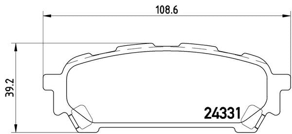 brembo BLACK PAD スバル インプレッサ GG2/GG3 2004/05〜2006/05 リア左右セット P78 014