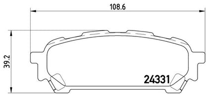 brembo BLACK PAD スバル インプレッサ GG2/GG3 2004/05〜2006/05 リア左右セット P78 014