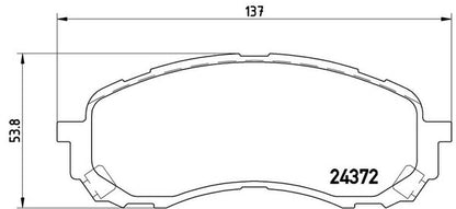 brembo BLACK PAD スバル インプレッサ GH2/GH3 2011/09〜2011/12 フロント左右セット P78 015