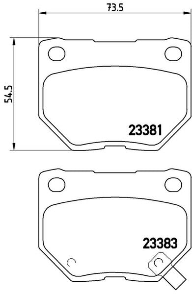 brembo BLACK PAD スバル インプレッサWRX STi GDB 2000/08〜2007/11 リア左右セット P78 016
