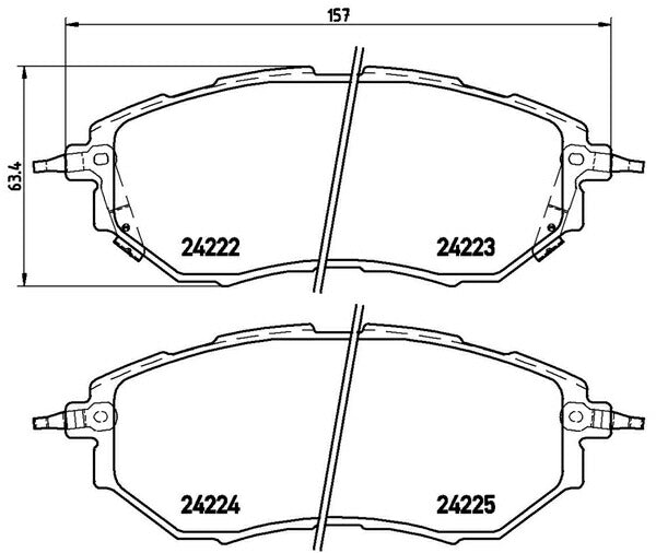 brembo XTRA PAD スバル レガシィセダン/レガシィB4 BM9 2009/05〜2014/10 フロント左右セット P78 017X