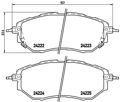 brembo XTRA PAD スバル レガシィツーリングワゴン BR9 2009/05〜2014/10 フロント左右セット P78 017X