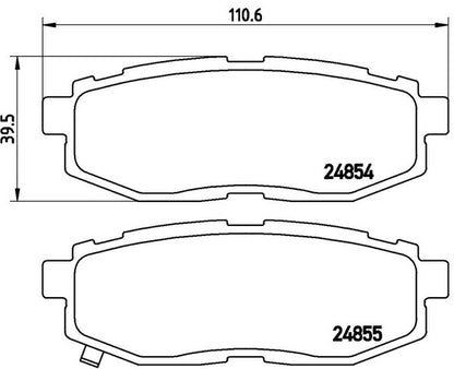 brembo BLACK PAD トヨタ 86 ZN6 2012/04〜 リア左右セット P78 018