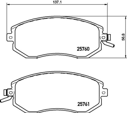 brembo BLACK PAD スバル レガシィセダン/レガシィB4 BMM 2012/05〜 フロント左右セット P78 021