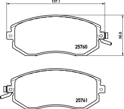 brembo BLACK PAD スバル インプレッサアネシス GE6/GE7 2010/04〜2011/12 フロント左右セット P78 027