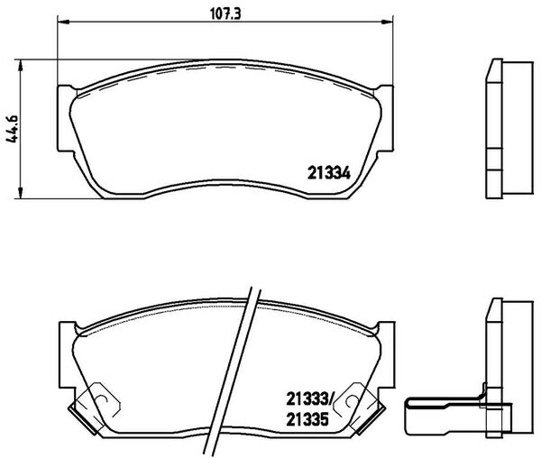brembo BLACK PAD スズキ カプチーノ EA11R/EA21R 1991/10〜1998/10 フロント左右セット P79 005