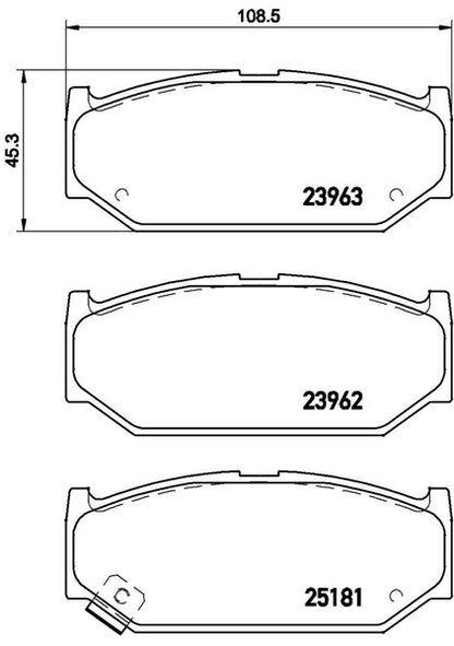 brembo BLACK PAD ミツビシ デリカD：2 MB15S 2011/03〜 フロント左右セット P79 023