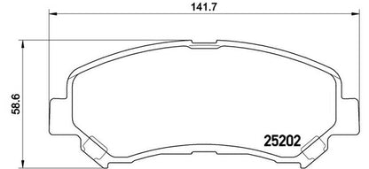 brembo BLACK PAD ニッサン デュアリス J10/NJ10 2007/05〜2010/06 フロント左右セット P79 028