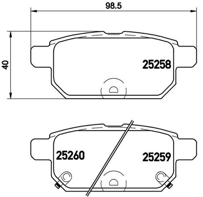 brembo BLACK PAD スズキ スイフト ZC43S 2017/01〜 リア左右セット P79 029