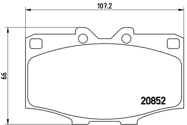 brembo BLACK PAD トヨタ ランドクルーザー/ランドクルーザーシグナス BJ70/BJ70V/BJ71V/BJ73V/BJ74V 1984/11〜1990/01 フロント左右セット P83 006