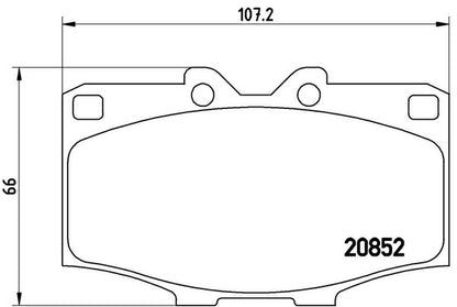 brembo BLACK PAD トヨタ ランドクルーザー/ランドクルーザーシグナス BJ70/BJ70V/BJ71V/BJ73V/BJ74V 1984/11〜1990/01 フロント左右セット P83 006
