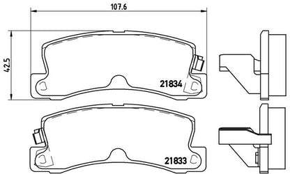brembo BLACK PAD トヨタ カリーナ AT175 1988/05〜1992/11 リア左右セット P83 015