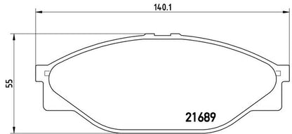 brembo BLACK PAD トヨタ ハイエースバン/レジアスエースバン LH102V 1989/08〜1993/08 フロント左右セット P83 023