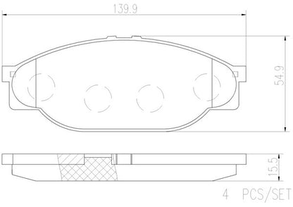 brembo CERAMIC PAD トヨタ ハイエースバン/レジアスエースバン LH123V/LH125B/RZH102V/RZH124B 1993/08〜1996/08 フロント左右セット P83 023N