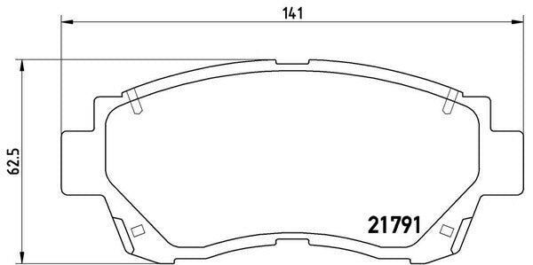 brembo BLACK PAD トヨタ ブレビス JCG15 2001/05〜2007/06 フロント左右セット P83 027