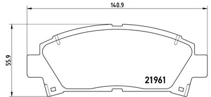 brembo BLACK PAD トヨタ MR2 SW20 1991/12〜1999/12 フロント左右セット P83 028