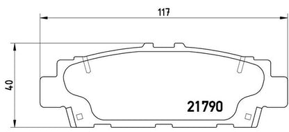 brembo BLACK PAD トヨタ セルシオ UCF11 1989/11〜1992/08 リア左右セット P83 032