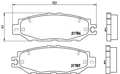brembo BLACK PAD トヨタ セルシオ UCF10 1992/08〜1994/10 リア左右セット P83 036