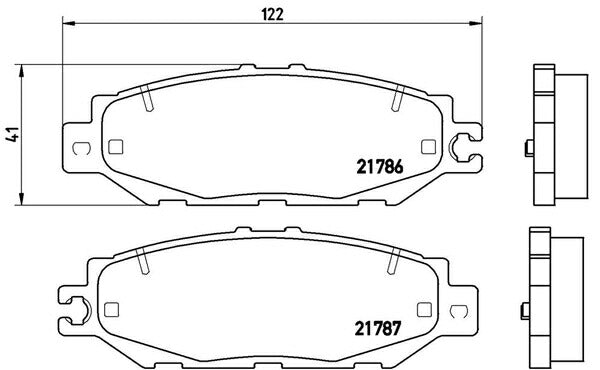 brembo BLACK PAD トヨタ セルシオ UCF20/UCF21 1994/10〜2000/08 リア左右セット P83 036
