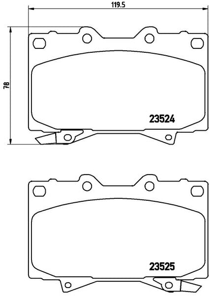 brembo BLACK PAD トヨタ ランドクルーザー/ランドクルーザーシグナス HZJ76K 1999/08〜2004/08 フロント左右セット P83 048