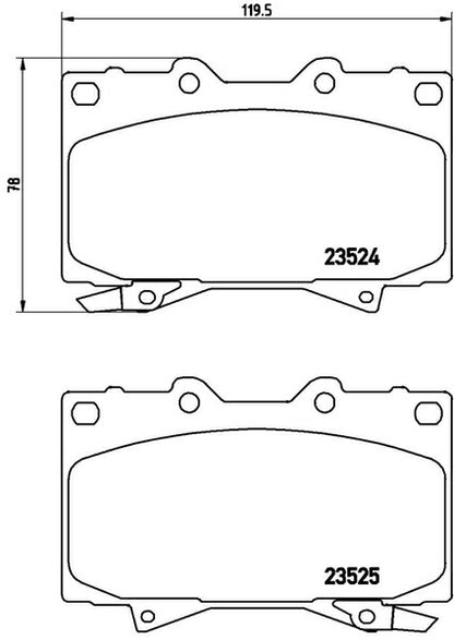brembo BLACK PAD トヨタ ランドクルーザー/ランドクルーザーシグナス HZJ76K 1999/08〜2004/08 フロント左右セット P83 048