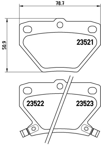 brembo BLACK PAD トヨタ WiLL VS ZZE127 2001/04〜2004/04 リア左右セット P83 052