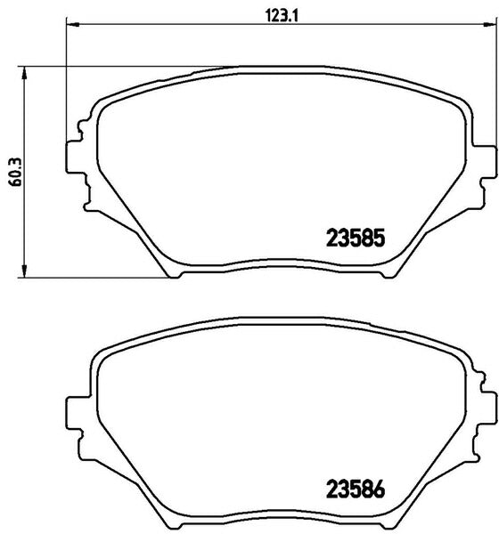 brembo BLACK PAD トヨタ RAV4 ACA20W/ZCA25W 2003/07〜2004/02 フロント左右セット P83 055