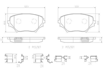 brembo CERAMIC PAD トヨタ RAV4 ACA21W/ZCA26W 2000/05〜2002/08 フロント左右セット P83 055N