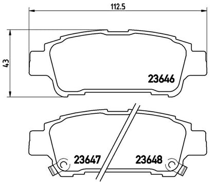 brembo BLACK PAD トヨタ ノア/ヴォクシー ZRR70G 2007/06〜2014/01 リア左右セット P83 056