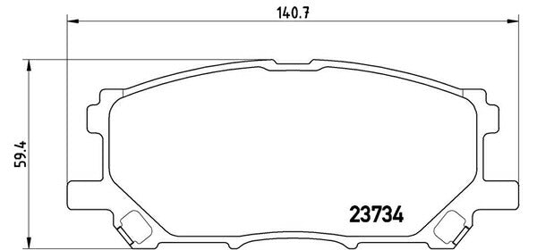 brembo BLACK PAD トヨタ ハリアーハイブリッド MHU38W 2005/03〜2013/12 フロント左右セット P83 067