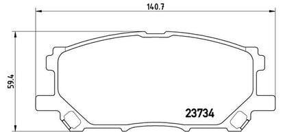 brembo BLACK PAD トヨタ ハリアーハイブリッド MHU38W 2005/03〜2013/12 フロント左右セット P83 067
