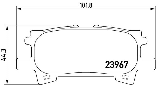 brembo BLACK PAD トヨタ クルーガーL/クルーガーV MHU28W 2005/03〜2007/05 リア左右セット P83 068