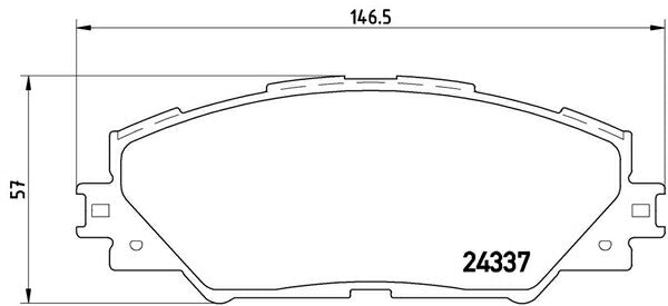 brembo BLACK PAD トヨタ オーリス ZRE186H 2012/08〜 フロント左右セット P83 071