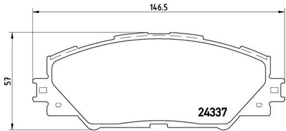 brembo BLACK PAD トヨタ ハリアー AVU65W 2014/01〜2017/05 フロント左右セット P83 071