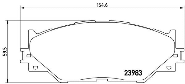 brembo BLACK PAD レクサス IS250 GSE30 2013/04〜 フロント左右セット P83 074