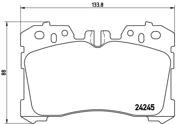 brembo BLACK PAD レクサス LS460 USF41 2006/08〜2017/10 フロント左右セット P83 075