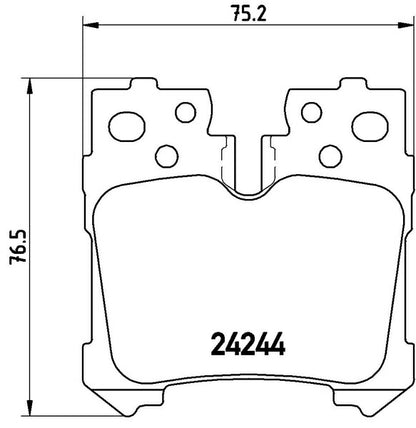 brembo BLACK PAD レクサス LS500/LS500h VXFA50/VXFA55/GVF50/GVF55 2017/10〜 リア左右セット P83 076