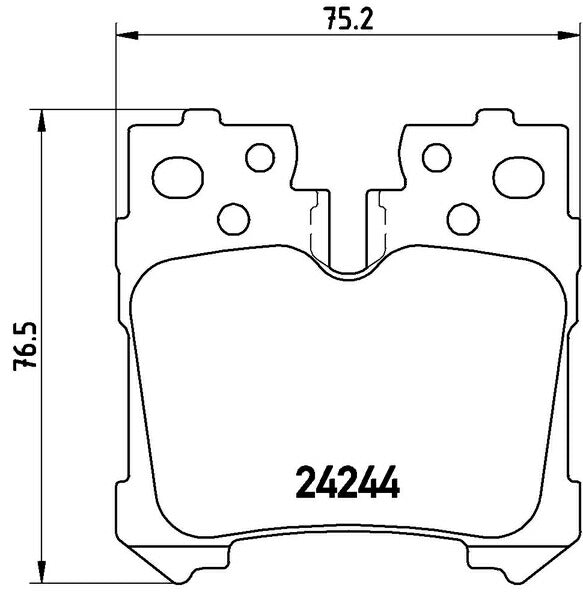 brembo BLACK PAD レクサス LS460 USF40 2006/08〜2017/10 リア左右セット P83 076
