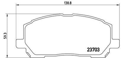 brembo BLACK PAD トヨタ クルーガーL/クルーガーV ACU20W/ACU25W/MCU20W/MCU25W 2003/08〜2007/05 フロント左右セット P83 078