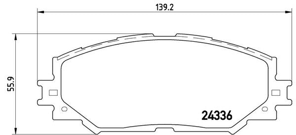 brembo BLACK PAD トヨタ オーリス ZRE186H 2012/08〜 フロント左右セット P83 082