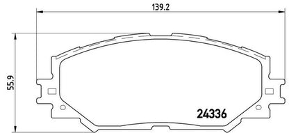 brembo BLACK PAD トヨタ オーリス ZRE186H 2012/08〜 フロント左右セット P83 082