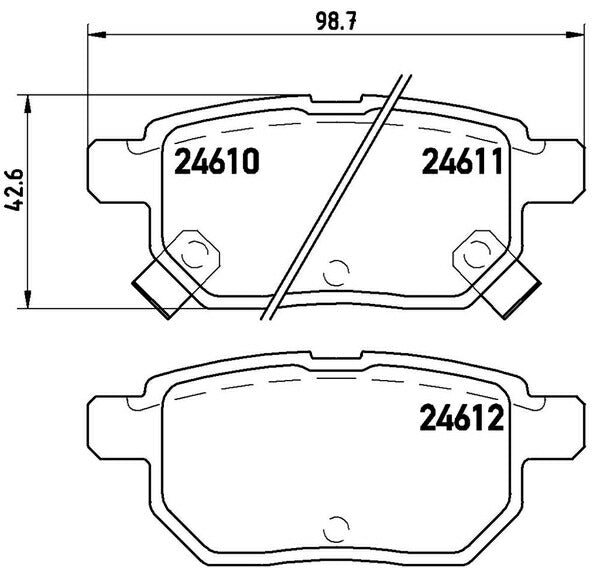 brembo BLACK PAD トヨタ ヴィッツRS NCP91 2005/01〜2010/12 リア左右セット P83 083