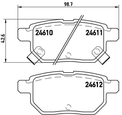brembo BLACK PAD トヨタ ヴィッツRS NCP91 2005/01〜2010/12 リア左右セット P83 083
