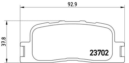 brembo BLACK PAD トヨタ ウィンダム MCV30 2001/07〜2006/03 リア左右セット P83 088
