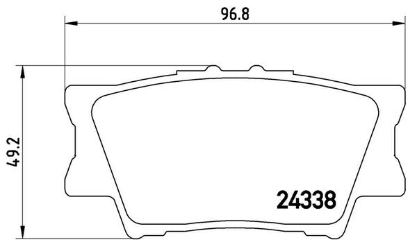 brembo BLACK PAD トヨタ ハリアーG's ZSU60W/ZSU65W 2015/01〜2017/05 リア左右セット P83 089