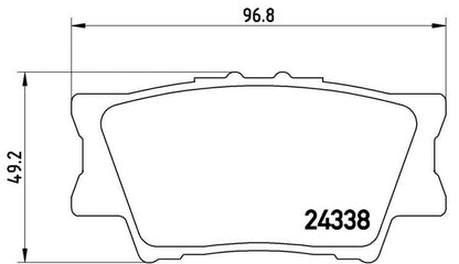 brembo BLACK PAD トヨタ ハリアーG's ZSU60W/ZSU65W 2015/01〜2017/05 リア左右セット P83 089