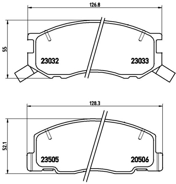 brembo BLACK PAD トヨタ ライトエース/タウンエースノア SR50G 1996/10〜1998/12 フロント左右セット P83 093